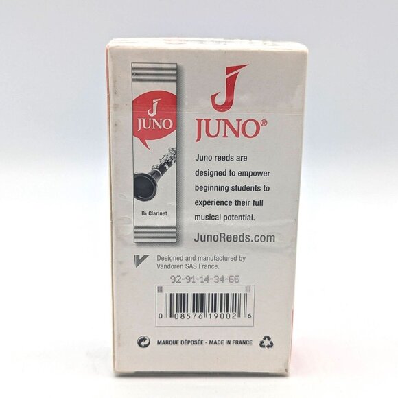 Juno Bb Clarinet Reeds Strength 2 1/2 10 Reeds (JCR0125) NEW - Picture 2 of 2